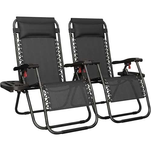 Yaheetech Zero Gravity Sun Loungers Set of 2