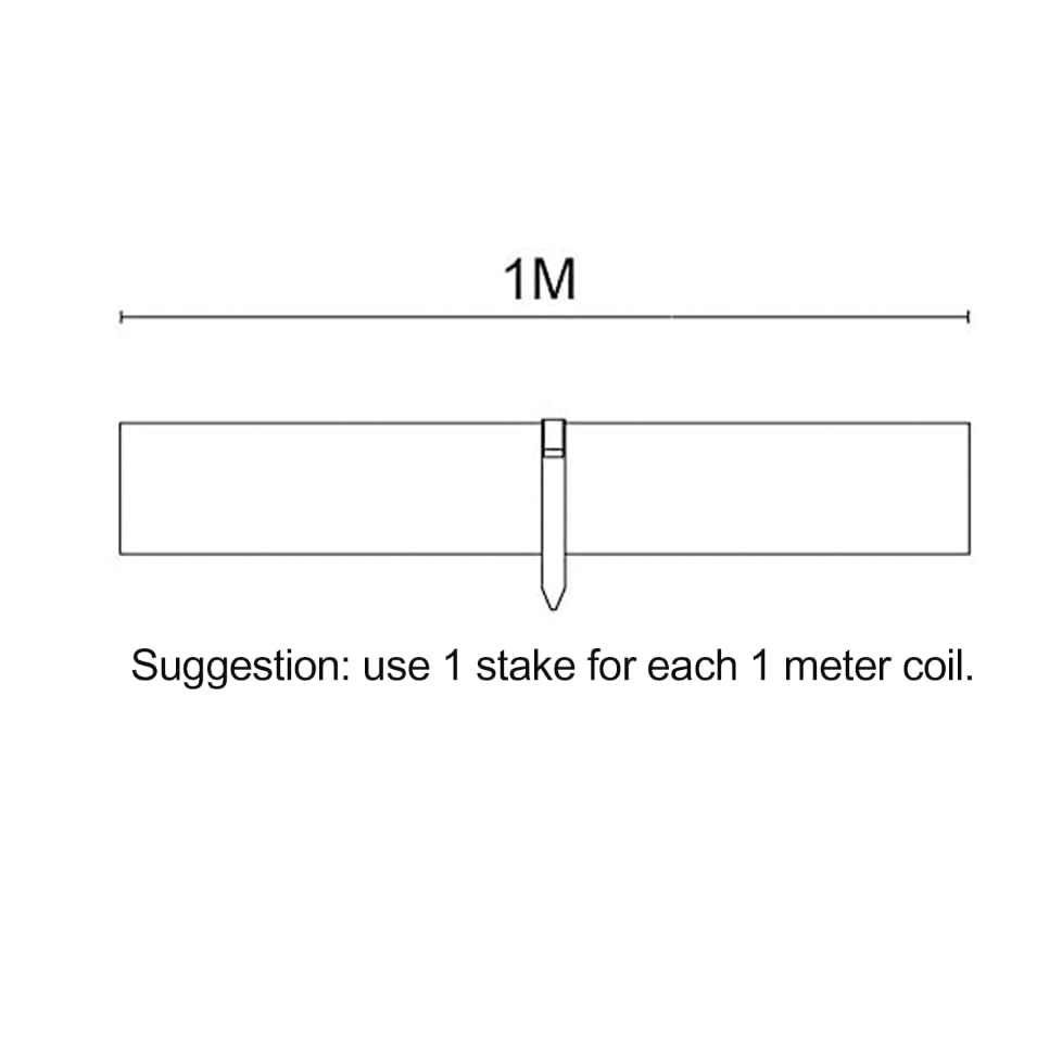 Amazon Basics Garden and Landscape Edging Coil, Landscape Edging Kit ,Pack of 10 Stakes, 5 inch x 40FT, Brown