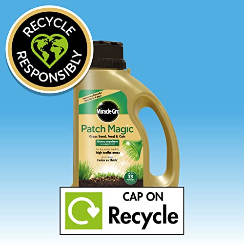 Miracle-Gro Patch Magic Grass Seed, Feed and Coir, 1015 g, Green