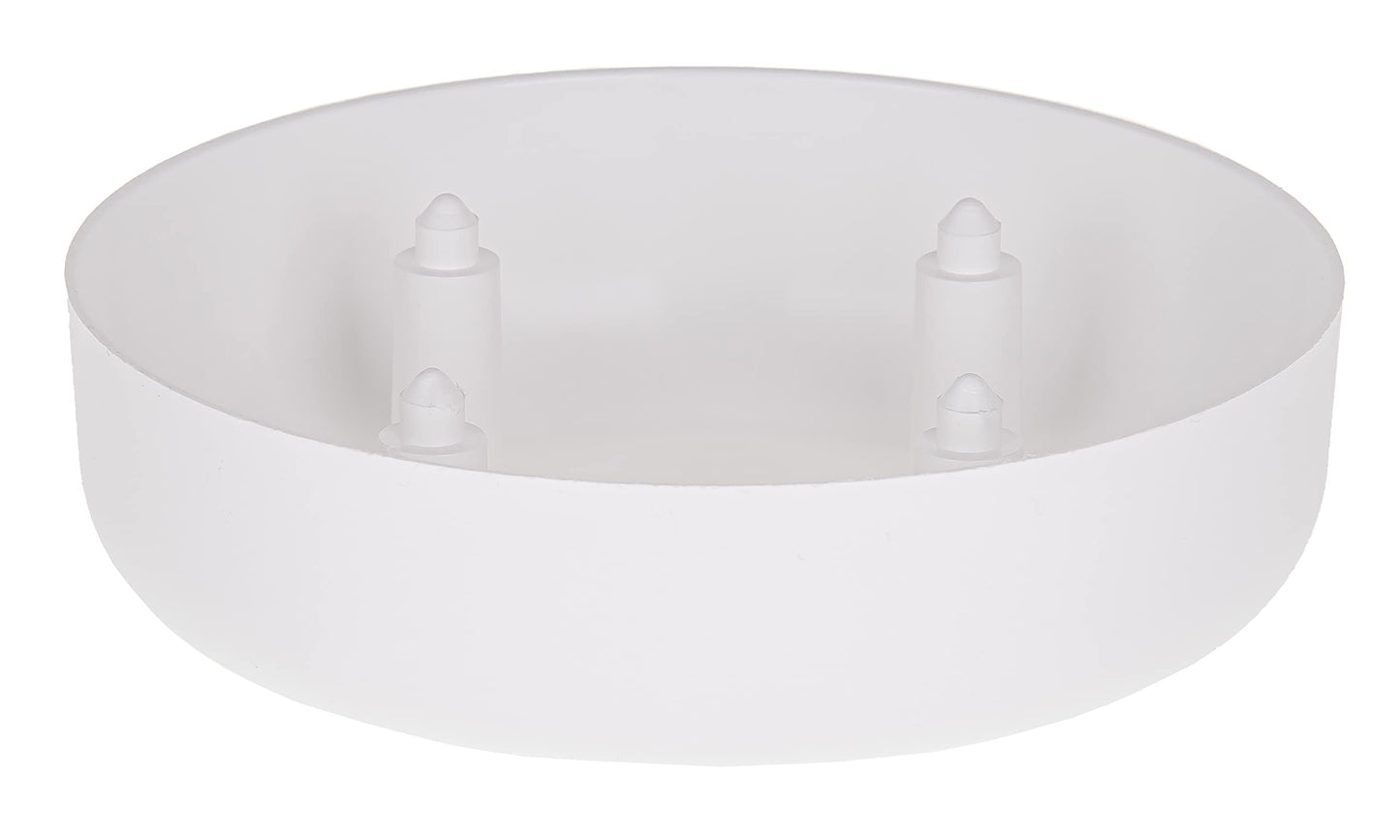 SPARKLE PLANTS Satina Indoor Plant Pots, 5 sizes – White Plant Pot with Drainage Holes and Matching Saucer for All Houseplants – Modern Home Decor Round Flowerpot Stand (13 cm, White)