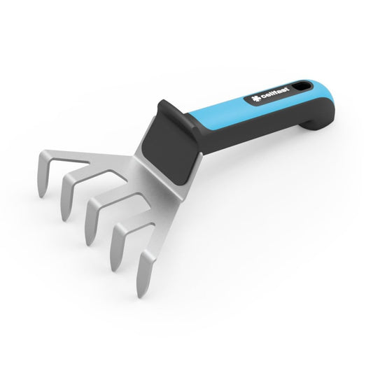Cellfast Hand Rake ENERGO™ for Raking, Softening, Leveling Small Areas of Ground, Stainless Steel Teeth, Ergonomically Shaped, 42-005