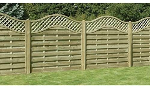 Omega Lattice Top Wooden Fence Panel 6x4 (1.83m x 1.21m) 6ft x 4ft - G ...