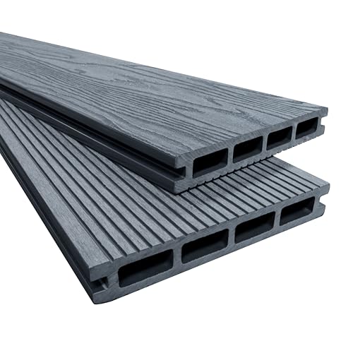 Grey Composite Decking Boards 2.5m – Pack of 5