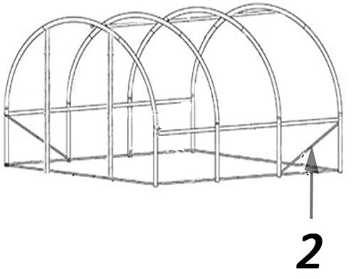 4m x 2m Polytunnel"Strongest In It's Class" a fully Galvanised Structure with more Diagonal & Roof Bracing than all others. Metal Hinged Door | Multi-Window