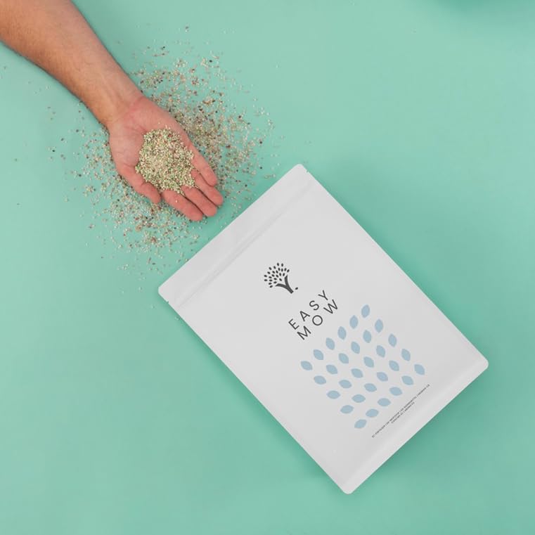 MOOWY Easy Mow Long-Lasting Lawn Feed 100m² - Lawn Fertiliser with 90 Day Controlled Release for Hands-Off Gardening - Less Gardening Chores Due to Lower Required Mowing and Fertilising Frequency