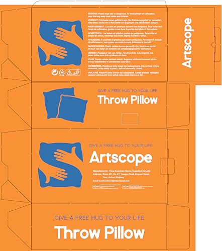 Artscope Premium Square Form Cushion Inner Pads, Set of 4 Waterproof Cushion Stuffer for Patio Garden Bench Sofa Farmhouse - Out-Indoor Decorative Pillows Inserts, Standard/White 45x45cm