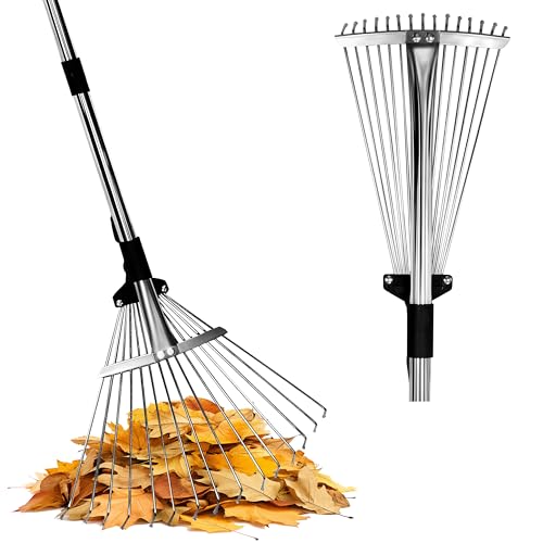 Adjustable Leaf Rake with Expandable Head 20–40cm