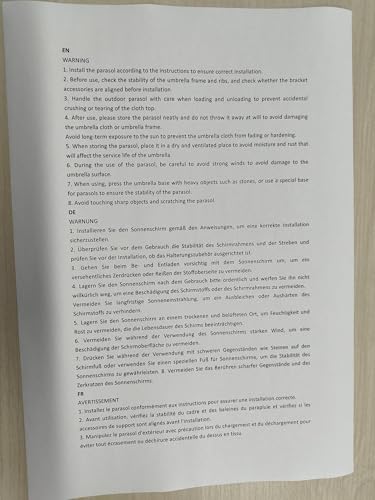 LIFERUN 2 X 2M Parasol, Market Umbrella, Round Garden Umbrella, 8 Steel Braces, Base Not Included, Patio Umbrella, Sun Protection UV 50- for Garden, Balcony and Patio, Grey