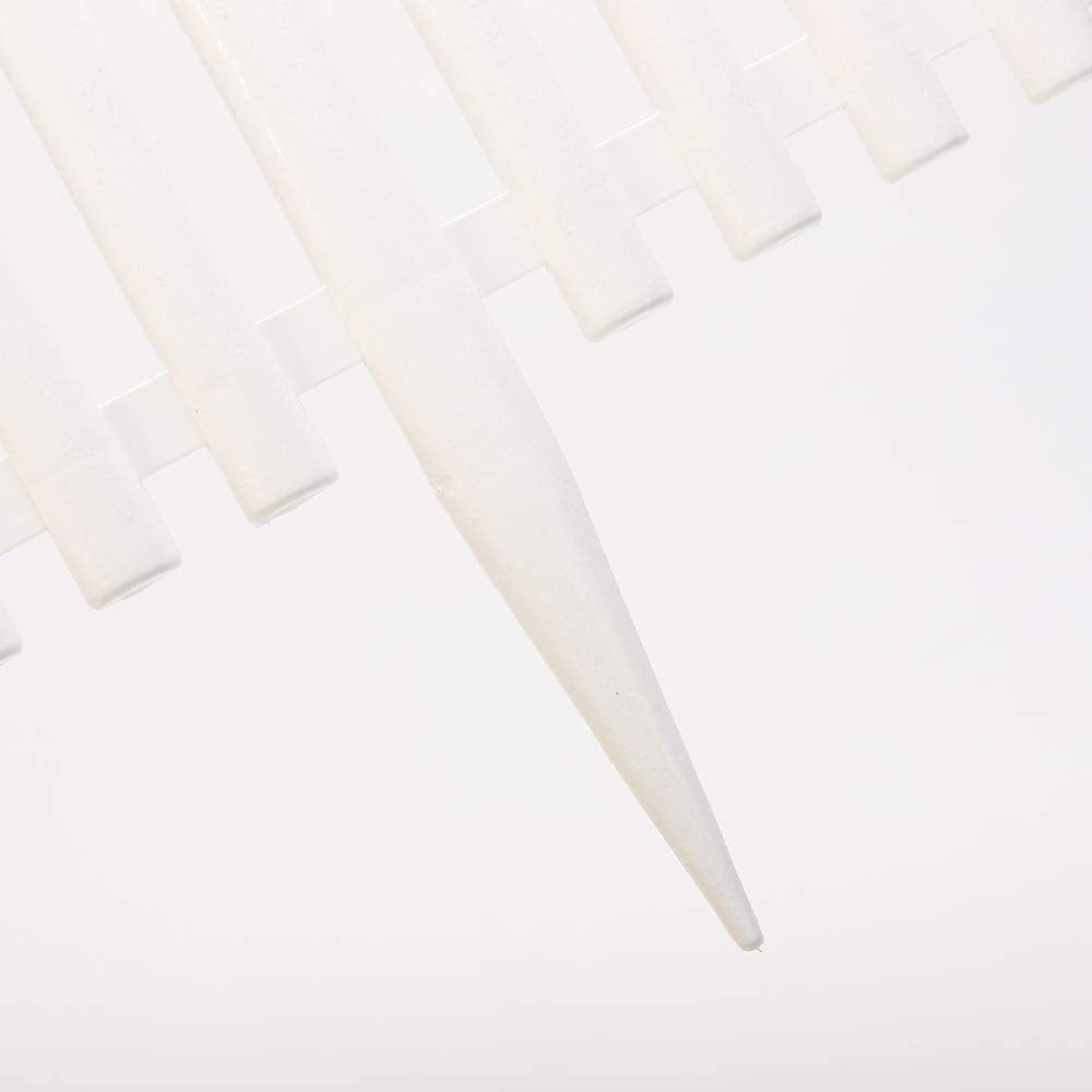 Pack of 8 White Garden Picket Fence Panels/Plastic Lawn Edging For Plant Borders And Flowerbeds (8)
