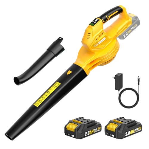 20V Cordless Leaf Blower with 2 Batteries & Charger