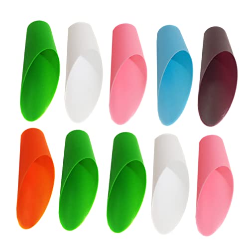 YARNOW 10pcs Miniature Plastic Garden Soil Scoop Trowel Small Garden Tools for Mulch Potting Seedling Transplanting Random Color