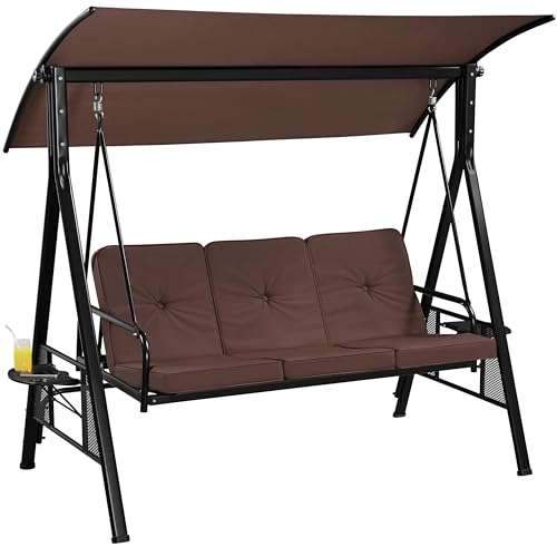 Yaheetech 3 Seater Garden Swing Chair with Canopy