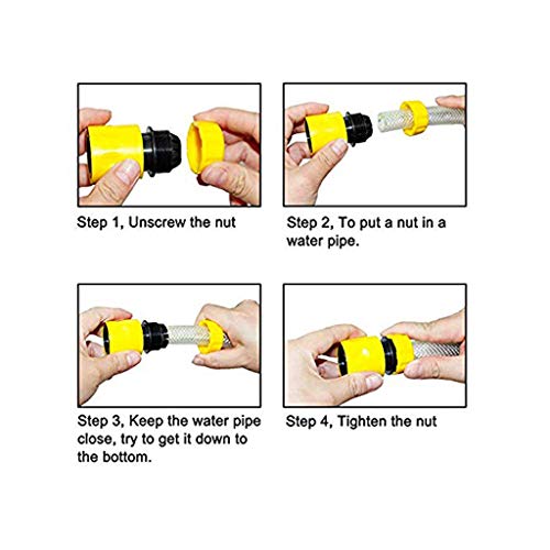 YAAVAAW 6 Pack Garden Hose Connector - Contains 4 Pack Hose End Connector & 2 Pack Y Male Hose Connector Splitter, Fitting for 1/2 inch (15mm) Hosepipe End Quick Connector & Shunt