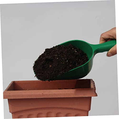 Milisten 2pcs Dirt Spoon Bulb Edger Sift Plant Clips Planting Plant Soil Scoop Tamper Digger Rake Scraper Gardening Tools Scoop Dirt Artifact Mulch Digging Pot Pet Grass Green Plastic