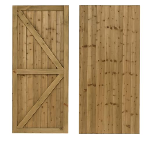 Wooden Featheredge Garden Gate 180x80cm Light Green