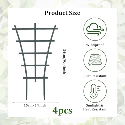 Giantree 4Pcs Plant Trellis Indoor, Trellis for Climbing Plants Indoor, Mini Garden Trellis Small Trellis for Potted Plants, Trellis for Potted Plant Ladder for Houseplant Vine Support Outdoor