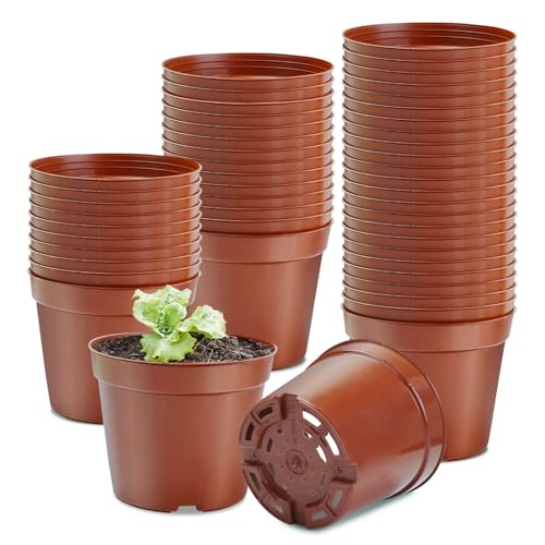 Jordbrux 11.8cm 10pcs Nursery Pots for Seedlings - Plastic Seedling Pot/Seed Starting Pot/Flower Pots/Germination Pots for Seedling, Cuttings, Transplanting