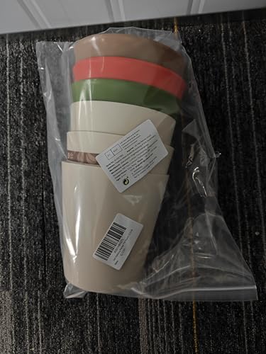 LATERN 3Pcs Self Watering Planter Pot, 12.5CM Round Plastic Plant Pot Garden Flower Bonsai Pots for Aloe Herb Orchid Succulent Plants - with Water Level Window and Drainage Hole Hidden Tray