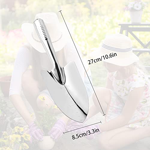 Garden Trowels Hand Tool, Stainless Steel Garden Shovel, Bend-Proof Garden Trowel, Small Spade Shovel Garden Shovels for Planting, Small Shovels for Digging, Gardening Tools for Kids, Women (Style 1)