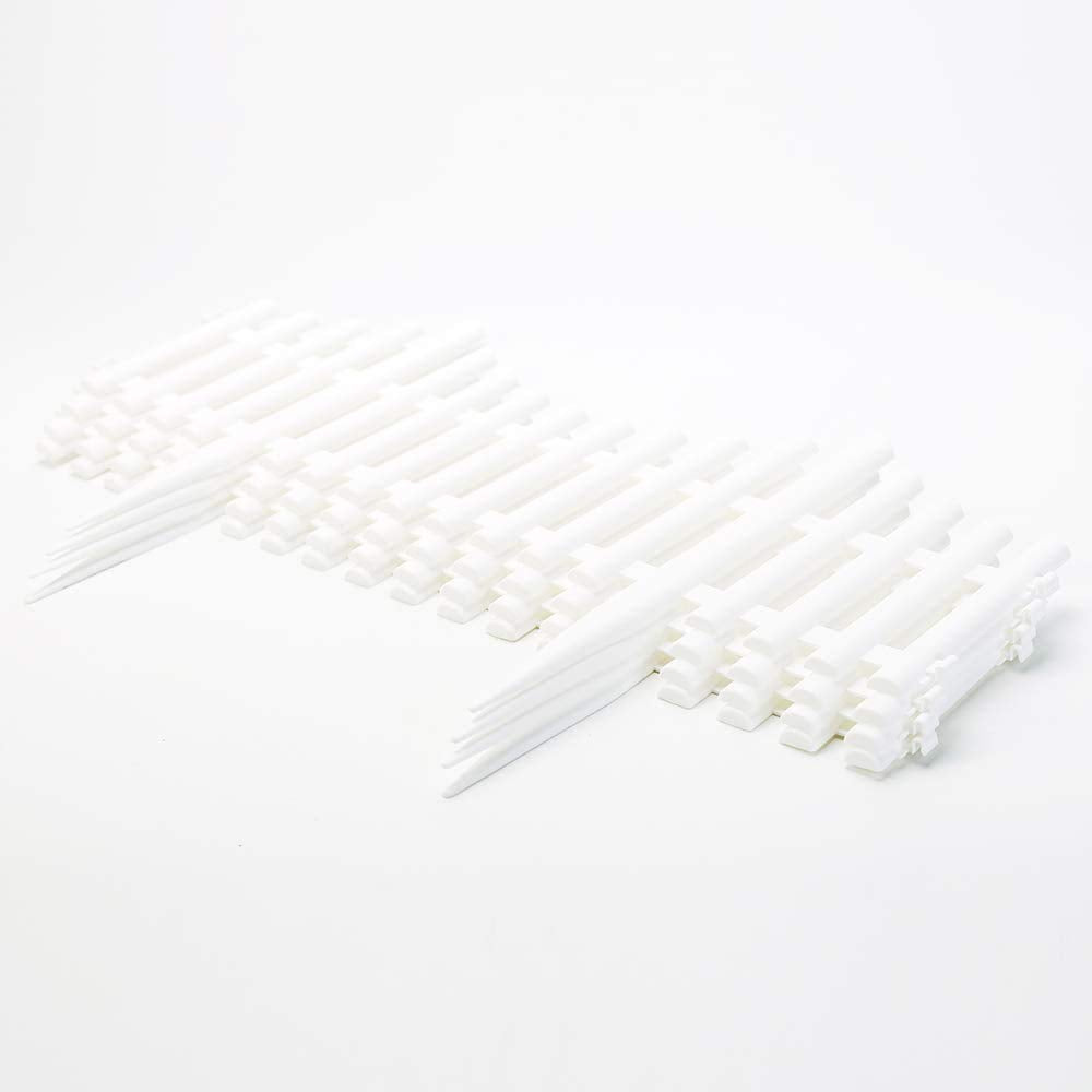 Pack of 8 White Garden Picket Fence Panels/Plastic Lawn Edging For Plant Borders And Flowerbeds (8)