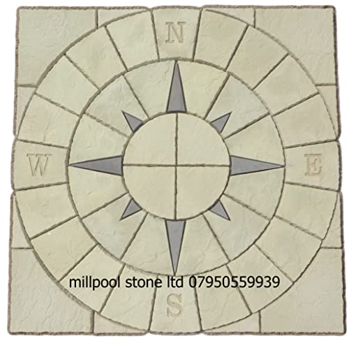 1.8m Nautical Compass Paving Circle with Square Off Kit