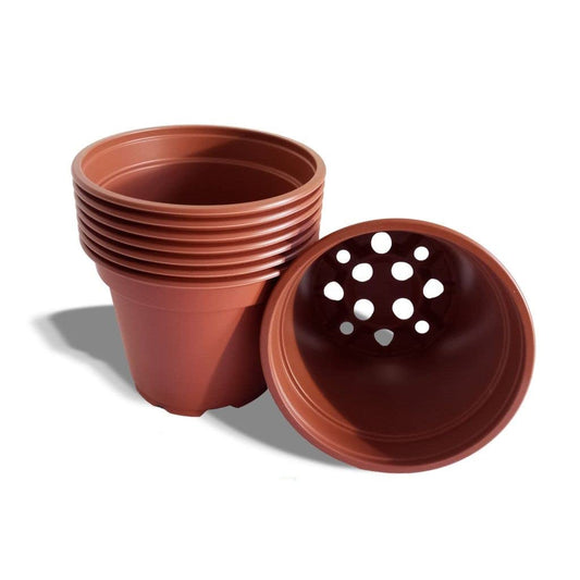 Elixir Gardens 13cm / 1 Litre Quality Thermoformed Seed Starting Seedling Plant Pot Terracotta Recycled Plastic Plant Pots x 20…