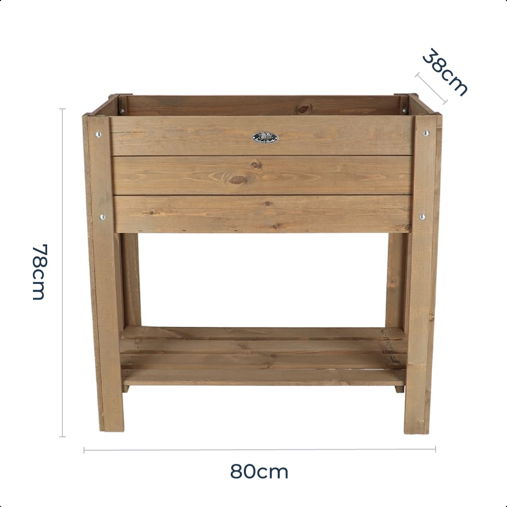 idooka Rectangular Plant Stand - Vegetables, Fruit, Flowers, Plants & Herb Planter w/Garden Storage Shelf - Raised Beds for Garden, Greenhouse, Balcony, Indoors - Strawberry Planter