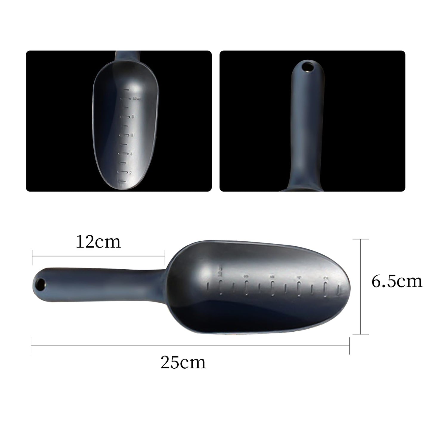 NAUZE 2Pieces Gardening Hand Trowel Black Plastic Gardening Supply Gardening Tool Growing Soil Scoop Garden Trowel for Garden Plant