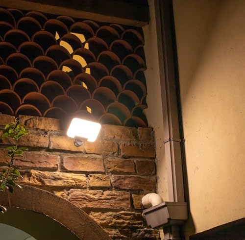 OREiN Security Lights Outdoor Motion Sensor, 24W Warm/Cool White Adjustable 2800 Lumen PIR Motion Sensor Floodlight, IP65 Waterproof, Outside Light Mains Powered for Garden, Patio, Backyard