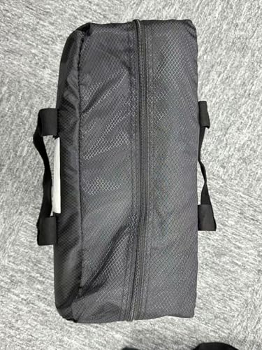 GENIMO Outdoor Rug Garden Rugs Waterproof Reversible Plastic Carpet, Washable Large Outdoor Rug for RV, Patio, Camping, Picnic, Deck, Camper, 180x275cm, Black & Grey