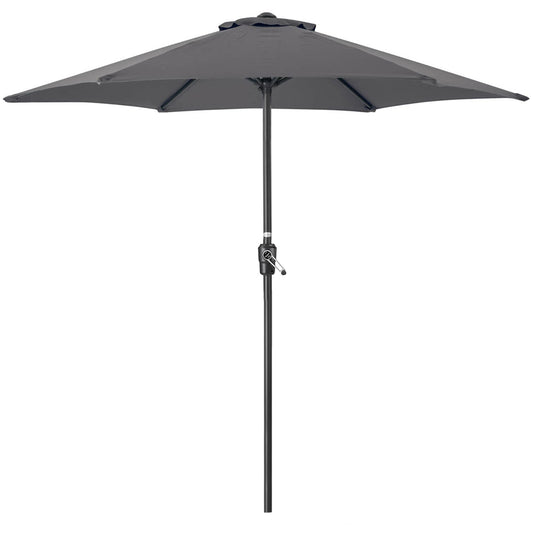 CHRISTOW Garden Parasol Umbrella Polyester Canopy Steel Sunshade With Crank Handle
