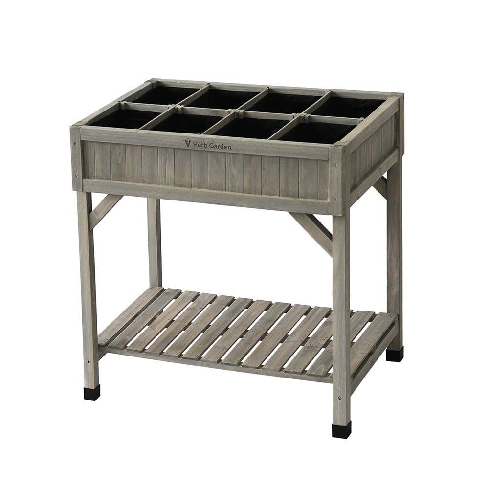 VegTrug 8 Pocket herb Planter Grey