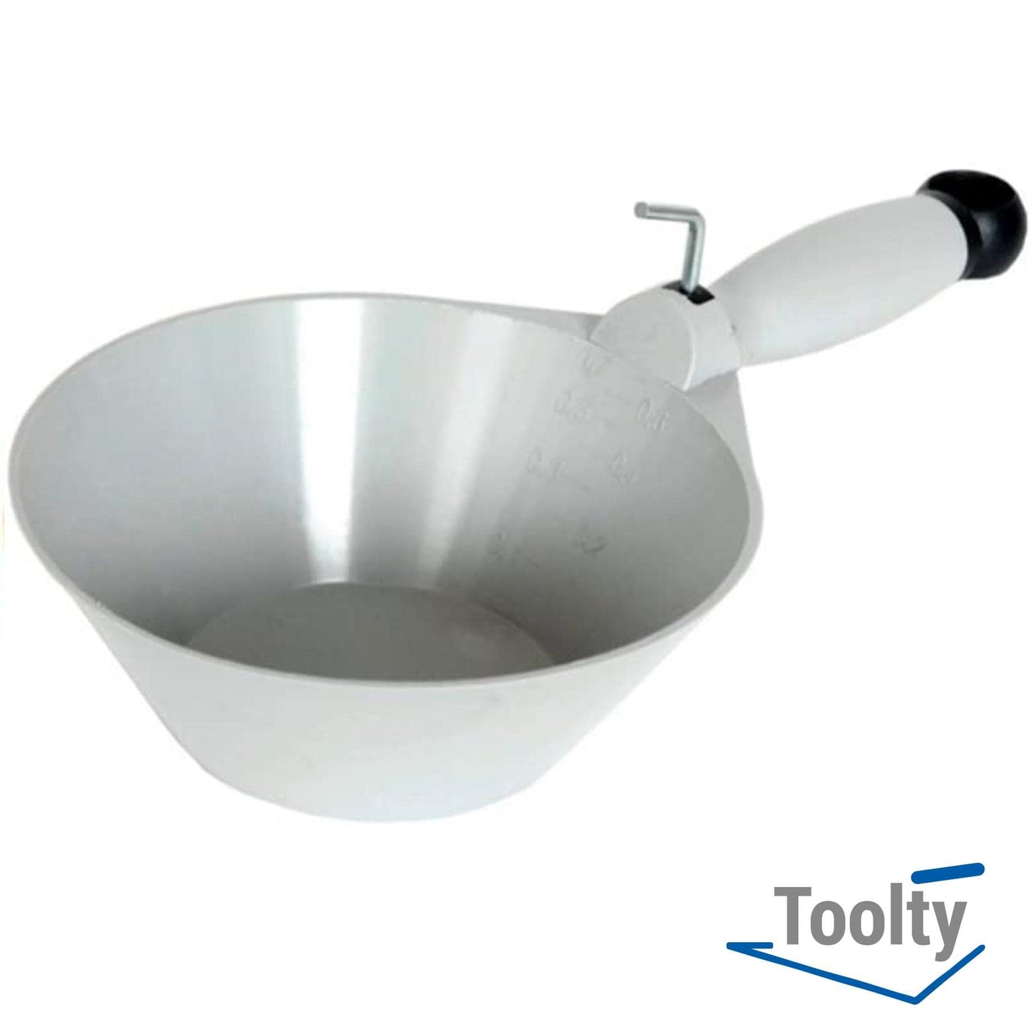 Proper Tools Toolty Plastic Scoop - 165mm Gray - Masonry Pan, PVC Scoops - Grain, Powder, Plaster, Water, DIY - TLTY-0412S