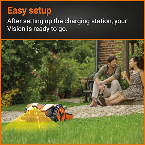 WORX WR206E Landroid Robotic Lawn Mower – 600m² Patented AIA Mowing Multi-Zone, Auto Charging, 20V PowerShare Battery, Rain Sensor, Cut-to-Edge Technology, App-Controlled, Accessories Included