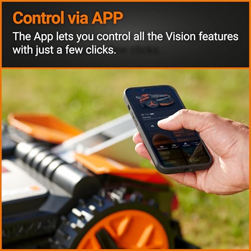 WORX WR202E Landroid Robotic Lawn Mower – 250m² Patented AIA Mowing Multi-Zone, Auto Charging, 20V PowerShare Battery, Rain Sensor, Cut-to-Edge Technology, App-Controlled, Accessories Included