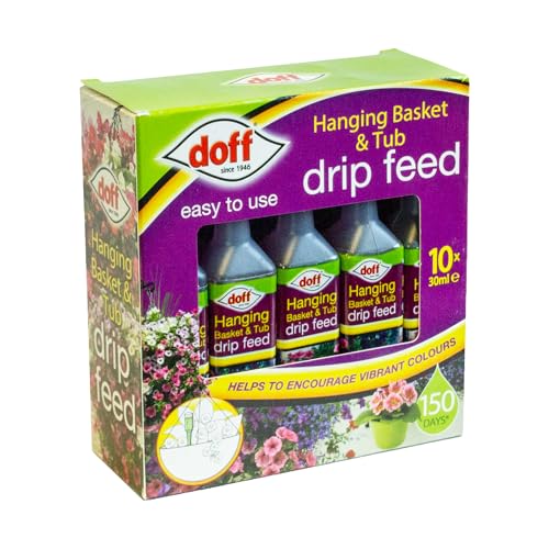Doff Drip Feeders 10 Pack for Hanging Baskets & Tubs