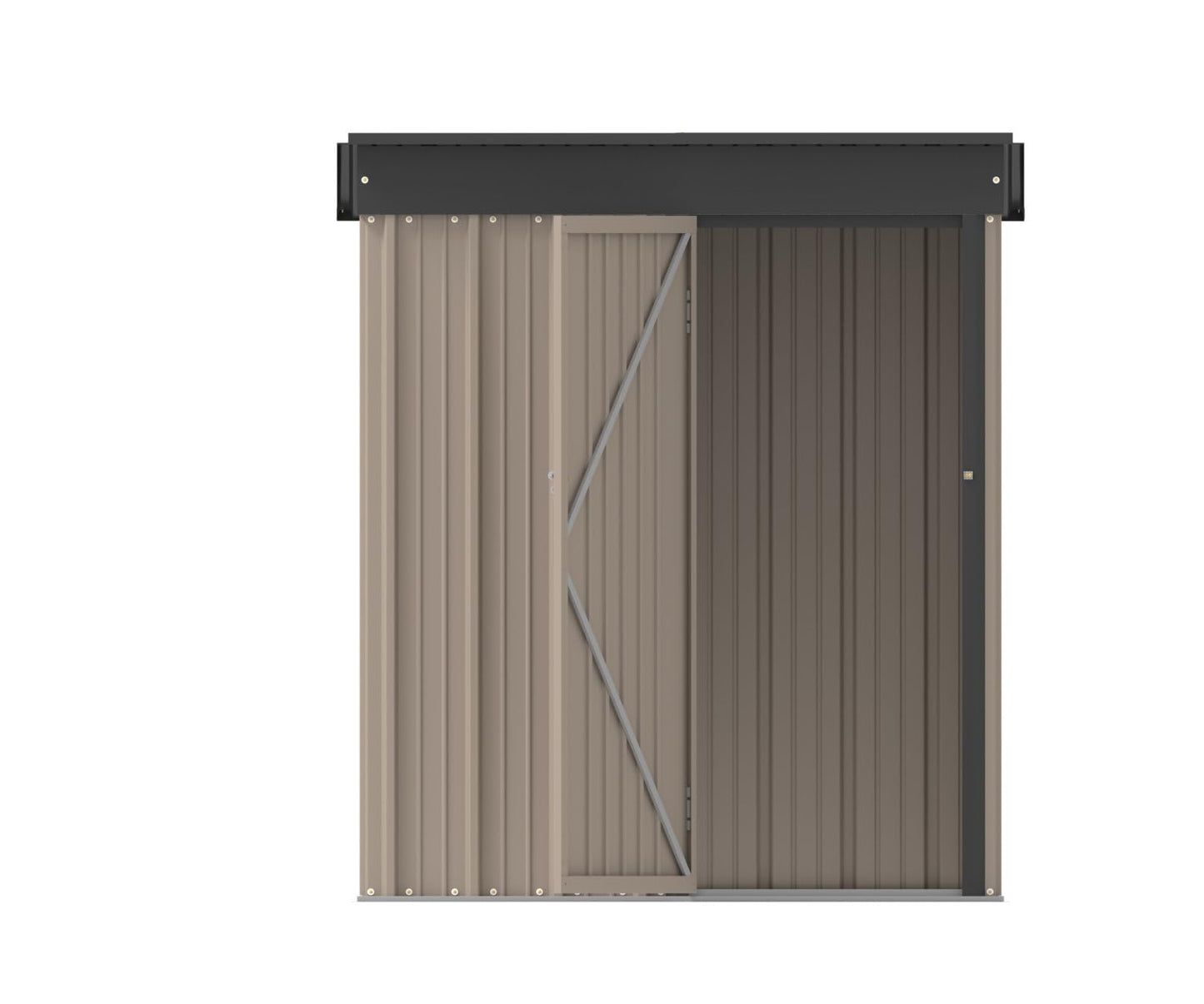 5x3 Foot Metal Garden Storage Shed, Galvanized Metal Garden Shed, Maintenance-Free Metal Shed, Tool Storage Shed, Strong Reinforced Roof