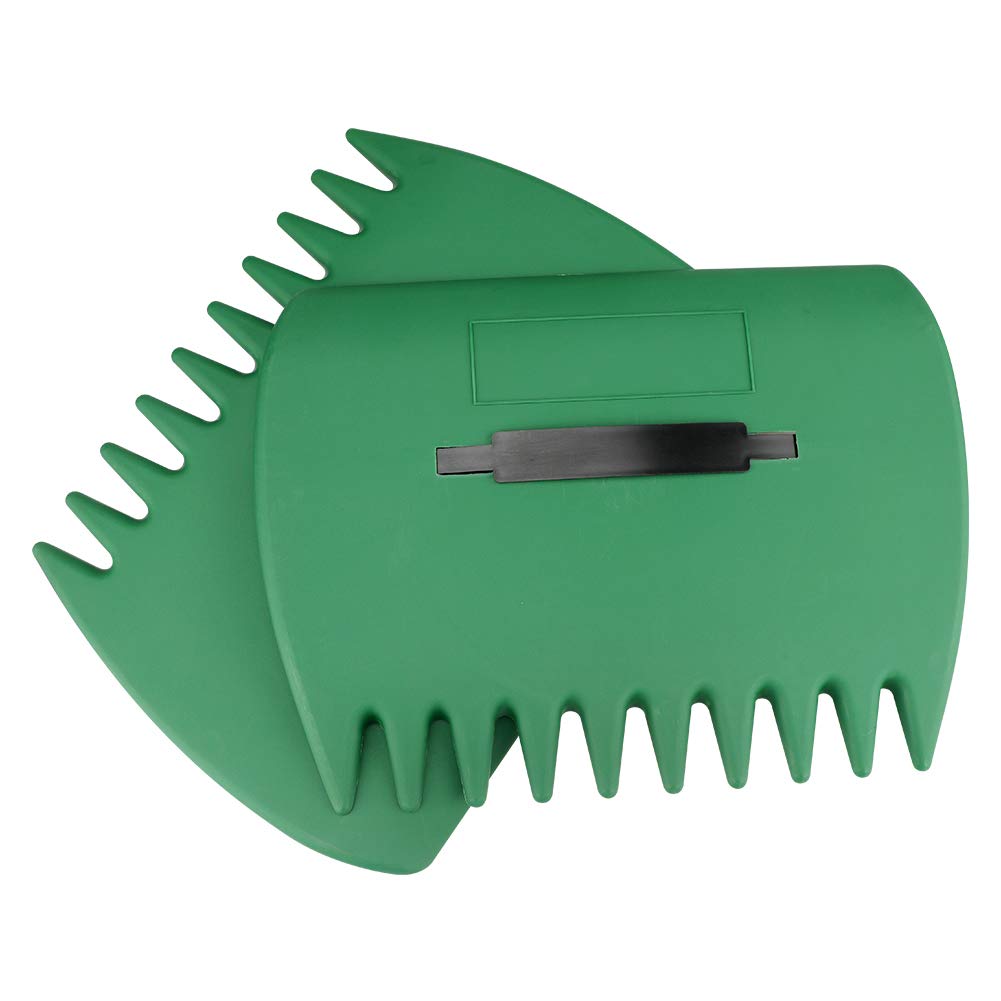 KINGLAKE Garden Leaf Grabbers, Leaf Collector Garden Leaf Scoops with handles, Large Plastic Hand Held Rakes for Picking up Leaves Garden Rubbish Yard Waste Tidy, Lightweight, Green