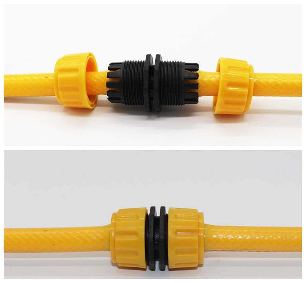 TOPWAYS 6 pack Hose Repair Connector, Quick Fix Extend Connector for 1/2" Graden Hose Pipe (Yellow)