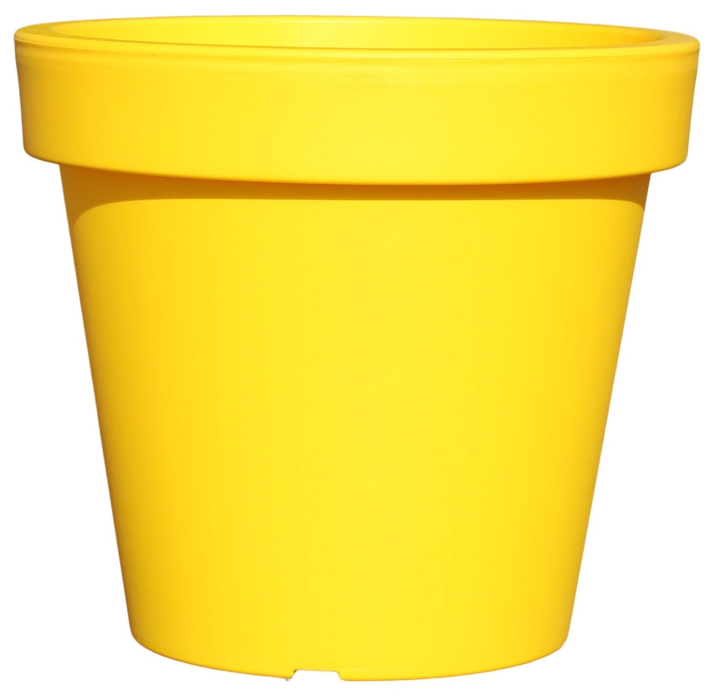 Planters Pride Aura 47.5cm ⌀ Large Plant Pot, Vibrant Yellow | Weather-Resistant Recycled Plastic Planter | Flower Pot with Drillable Drainage Holes & Plug | Outdoor Patio Pot, Indoor House Plant Pot