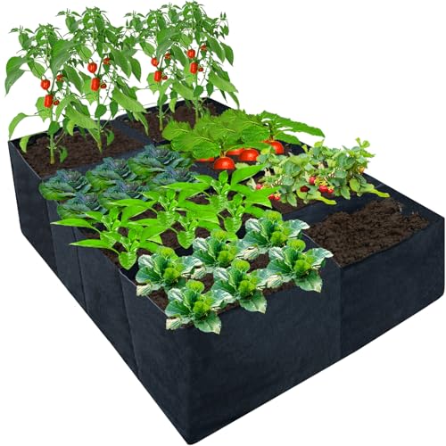 Large 8-Grid Fabric Raised Garden Bed 180x90cm