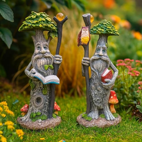 Garden Mile Ent Tree Man Garden Ornaments Set of 2