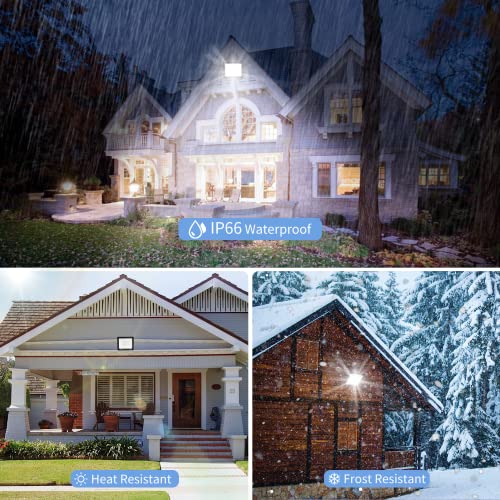 Viugreum 200W Led Floodlight Outdoor 16000LM Safety Light IP65 Waterproof Garden Flood Lights Unique Shell Work Lighting Cold White Wall Light with 75cm Cable Outside for Yard Garden Backyard