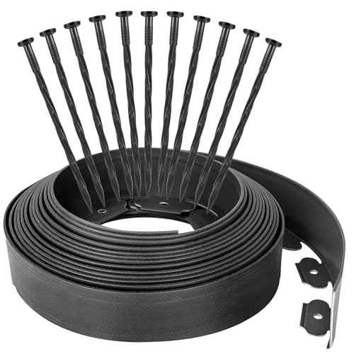 12m No-Dig Flexible Garden Edging with 40 Stakes
