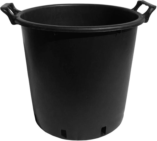 OptiProducts 5 x 35 Litre Heavy Duty Large Plastic Plant Pots Planter with Handles Indoor Outdoor Garden Tree Planters Containers
