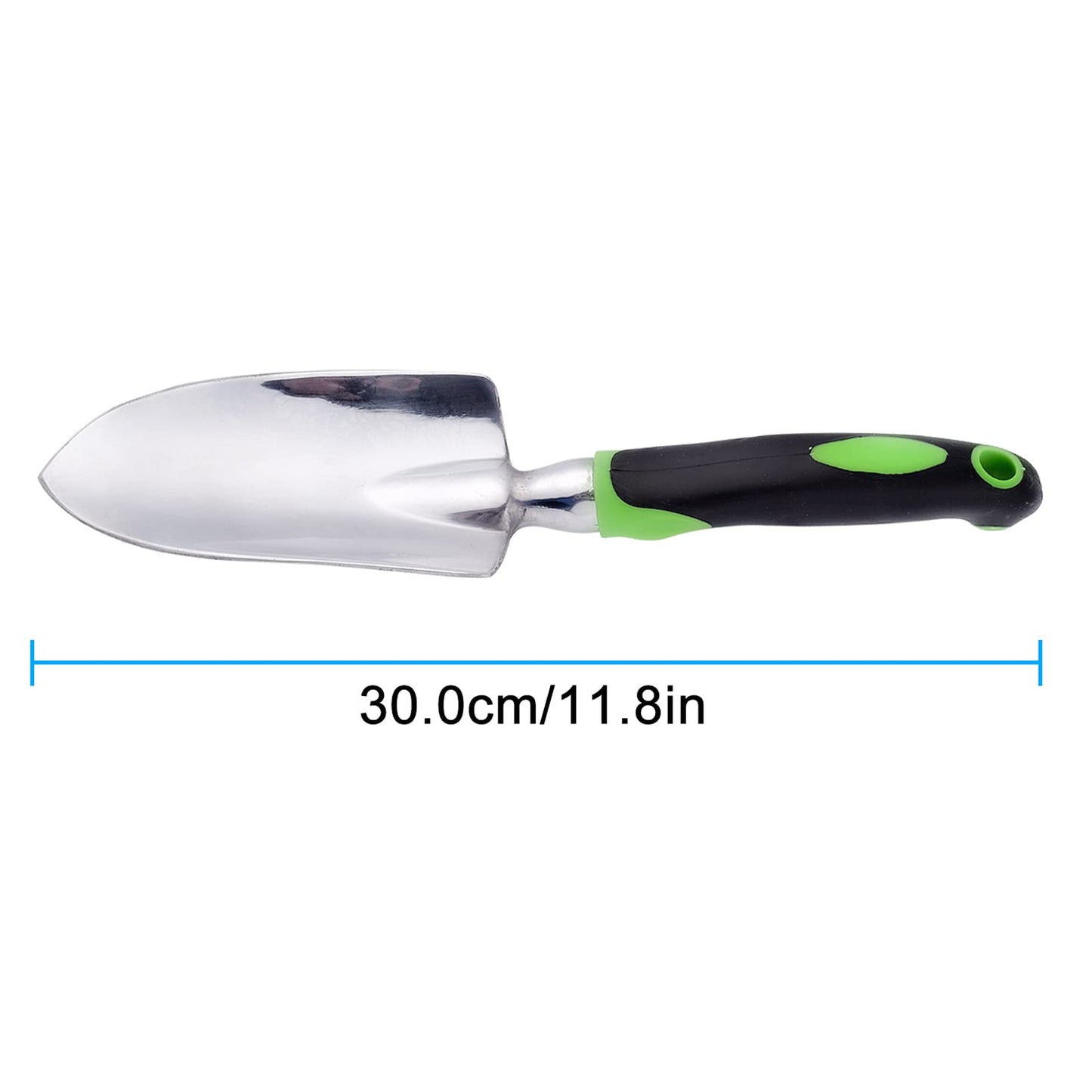 CUNAOUK Garden shovel Trowel, Hand Shovel Soft Rubberized Non-Slip Handle for Transplanting Weeding Moving and Smoothing Digging and Planting (Green)