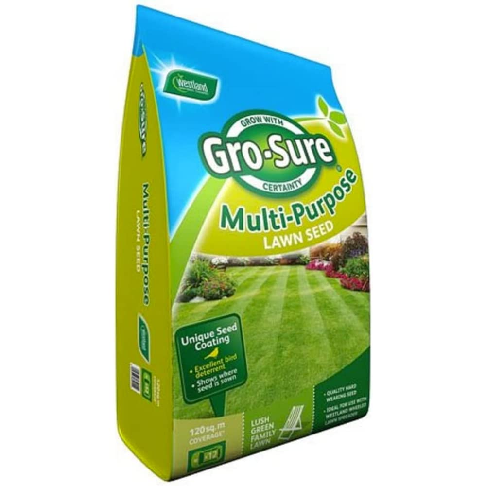 Westland GRO-Sure Multi- Purpose Grass Lawn Seed - 120 sq.m - 3.6 kg (20500174)