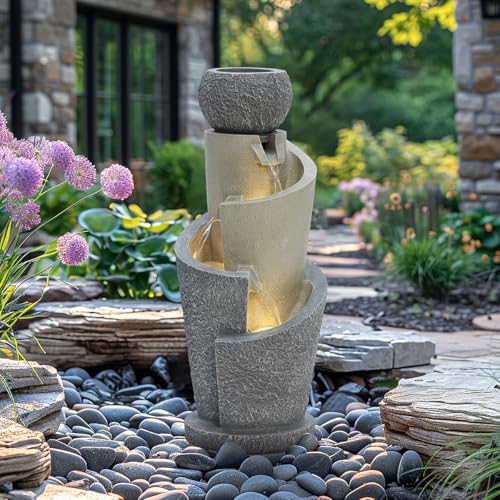 Charles Bentley 3-Tier LED Water Feature 66.5cm