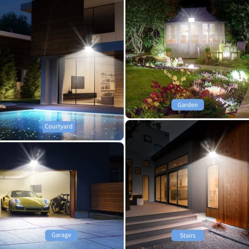 Viugreum 200W Led Floodlight Outdoor 16000LM Safety Light IP65 Waterproof Garden Flood Lights Unique Shell Work Lighting Cold White Wall Light with 75cm Cable Outside for Yard Garden Backyard