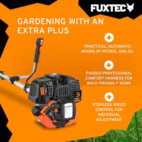 FUXTEC Petrol Strimmer, Grass Trimmer & Brush Cutter – 31cc 4-Stroke Air-Cooled Engine, 1HP, with Carrying Strap – Lightweight & Efficient – FX-4MS131